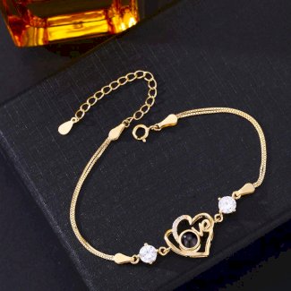 Foto Projektion Armband mit Bild im Stein - Love Herz