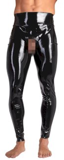 Leggings mit Showmaster-Öffnung für Penis und Hoden, Latex - Gratisinserat.com