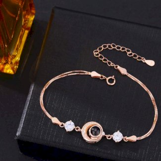 Foto Projektion Armband mit Bild im Stein - Beim Mond