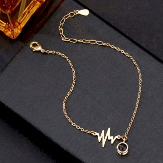 Foto Projektion Armband mit Bild im Stein - Herzschlag