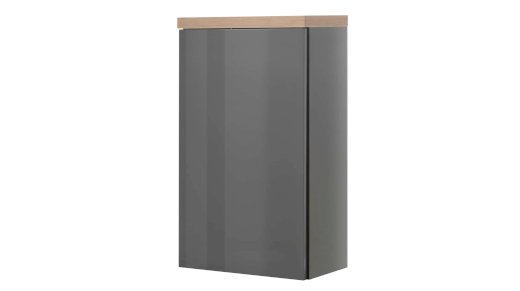 Bad Hängeschrank grau hochglanz - Eiche 40 cm - MUNDI