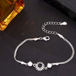 Foto Projektion Armband mit Bild im Stein - Sonne