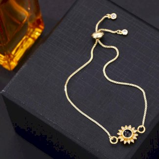 Foto Projektion Armband mit Bild im Stein - Sonne Blume