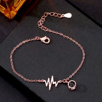 Foto Projektion Armband mit Bild im Stein - Herzschlag