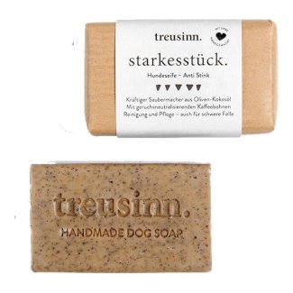 Treusinn. Hundeseife Starkes Stück Anti Stink Braun