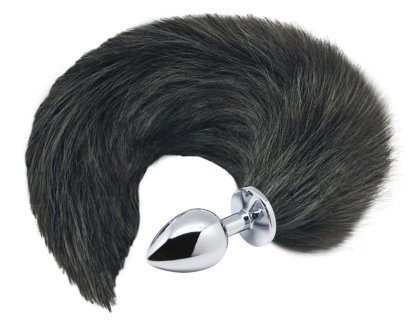 Analplug ?Black & White Fox Tail? aus Metall mit Schweif am Stopper - Gratisinserat.com
