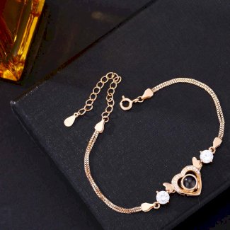 Foto Projektion Armband mit Bild im Stein - Kleiner Herz Engel