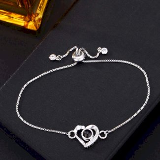 Foto Projektion Armband mit Bild im Stein - Herz